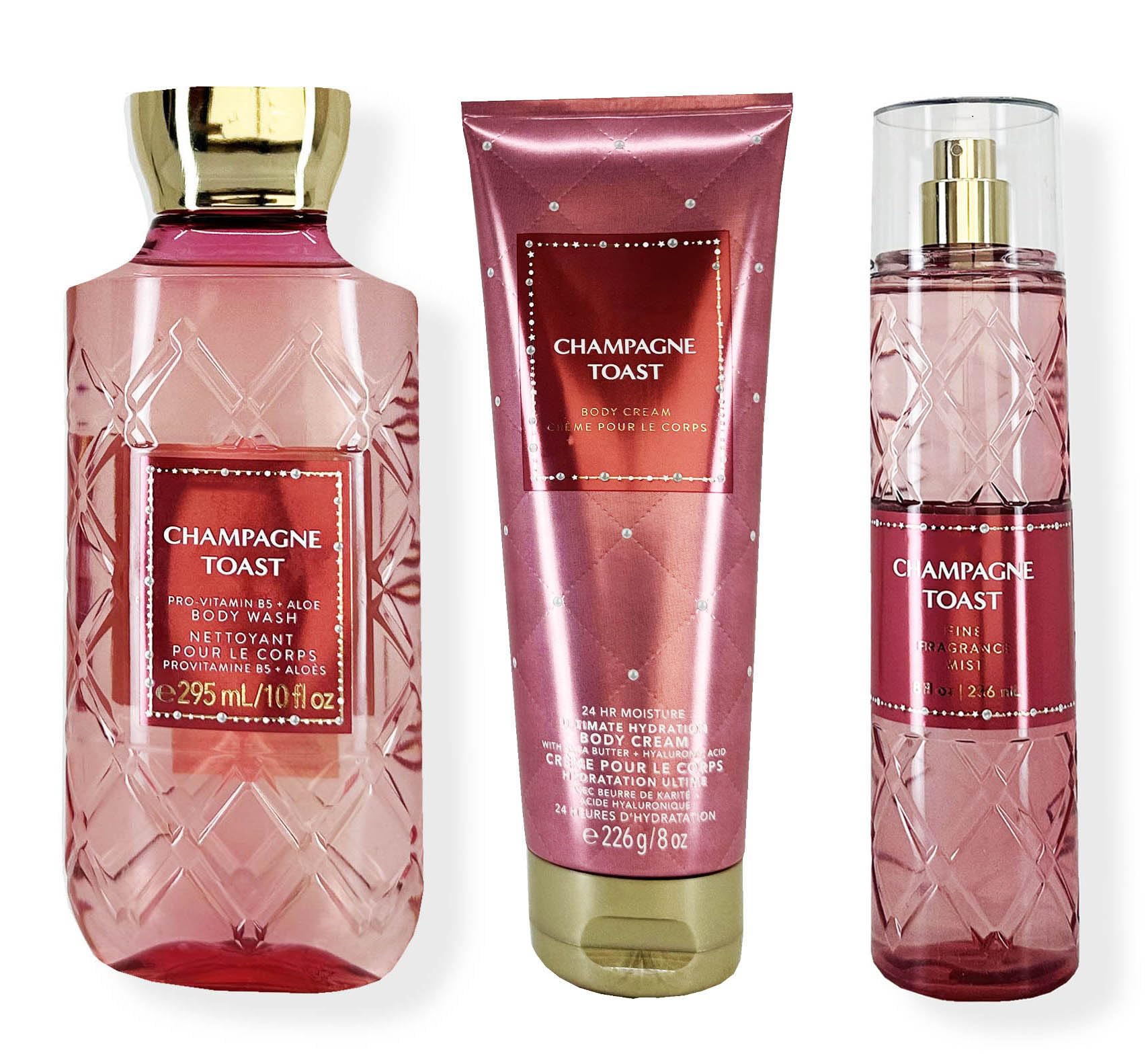 Champagne Toast Set of 3 Shower Gel + Body Cream + Body Spray